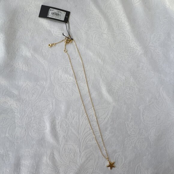 Kate Spade Gold Tone CZ Crystal Star Pendant Necklace Chic Fashion Trendy Style - Picture 10 of 14